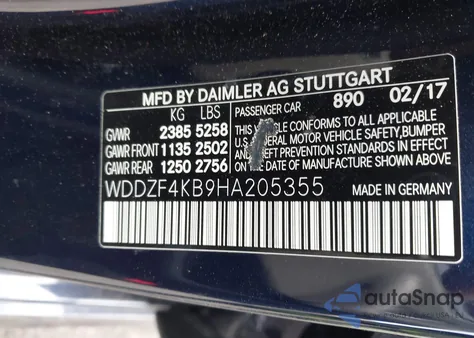 2017 Mercedes-Benz E 300 4Matic from USA, damaged, VIN WDDZF4KB9HA205355